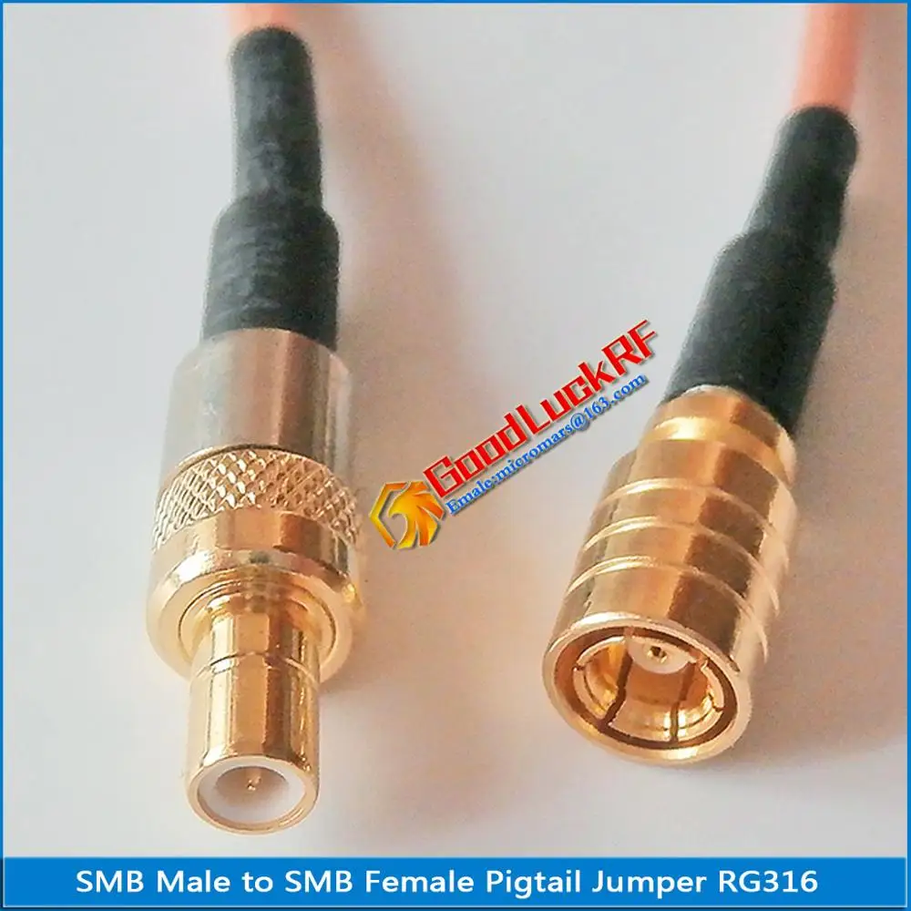 1X sztuk wysokiej jakości SMB męski na SMB żeński wtyk podwójny SMB RF złącze kabel ze zworką RG316 kabel 50 Ohm niska strata