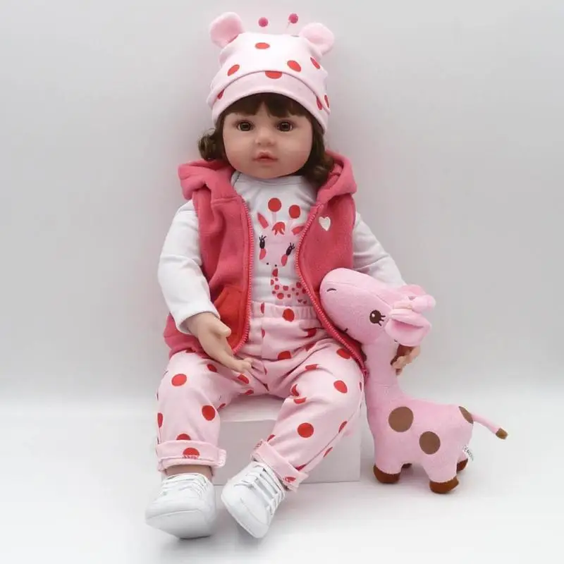 

Parenting Toy Full Body Reborn Baby Girl Doll for Kids Educational Toy Gift Non-toxic and Environmental Protection