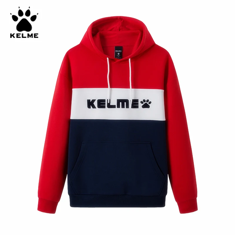 

KELME Men's Hoodies Men Patchwork Colorblock Hip Hop Sweatshirt Male Japanese Streetwear White Hoodie Men Sweatshirts 39931002