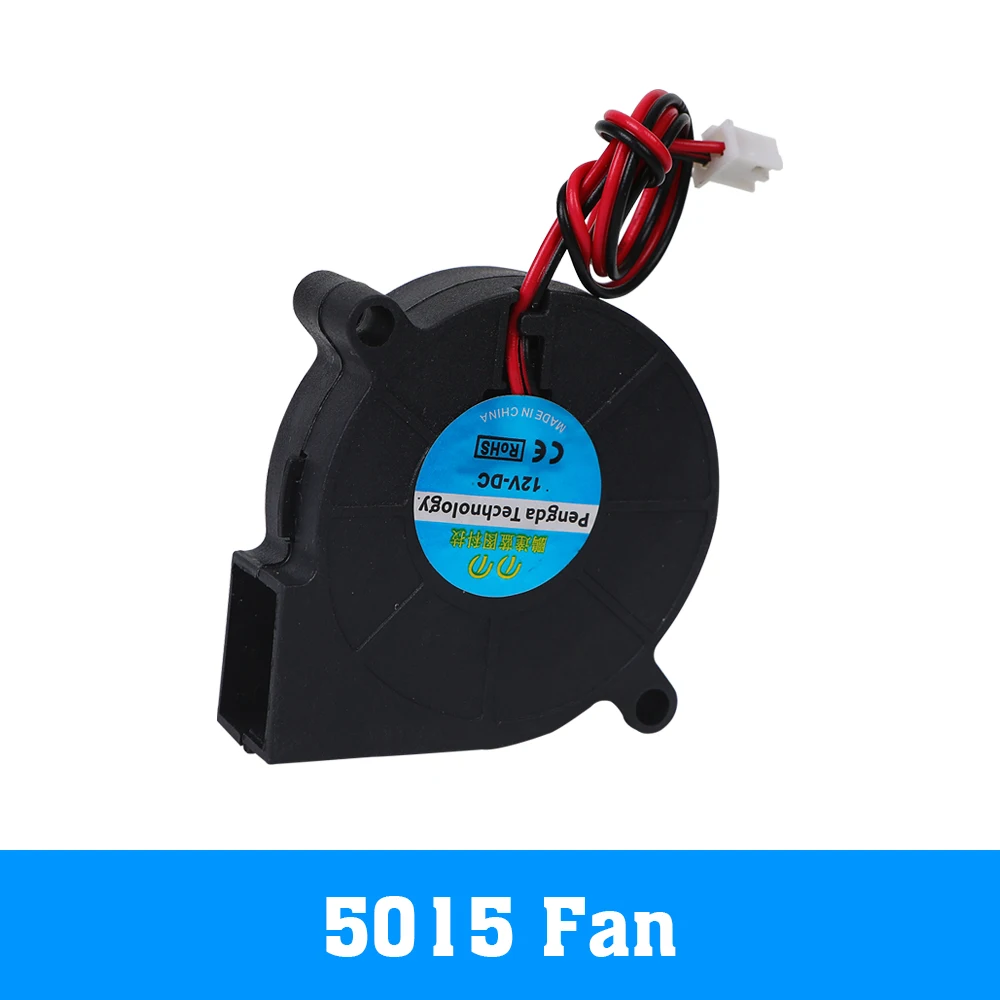 50mm Fan 5V 12V 24V, 3D Printer Micro Blower 5015 Hydraulic / Dual Ball Bearing, Brushless Cooling 50x15mm 2PIN