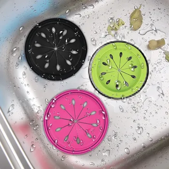 

Silicone Hair Stopper Kitchen Sink Strainer Bathroom Shower Drain Sink Drains Cover sink colander Sewer Hair Filter strainer FDH