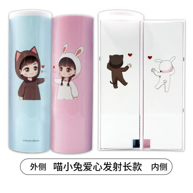 Новый милый пенал kawaii с встроенной зеркальной панелью солнечный калькулятор