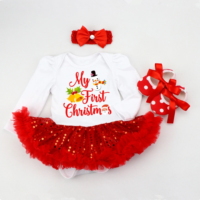 Newborn Baby Girl Clothes Infant Clothing Children's Baby Christmas Costumes Lace Romper Dress 1st Birthday Outfit Bebe Jumpsuit 5
