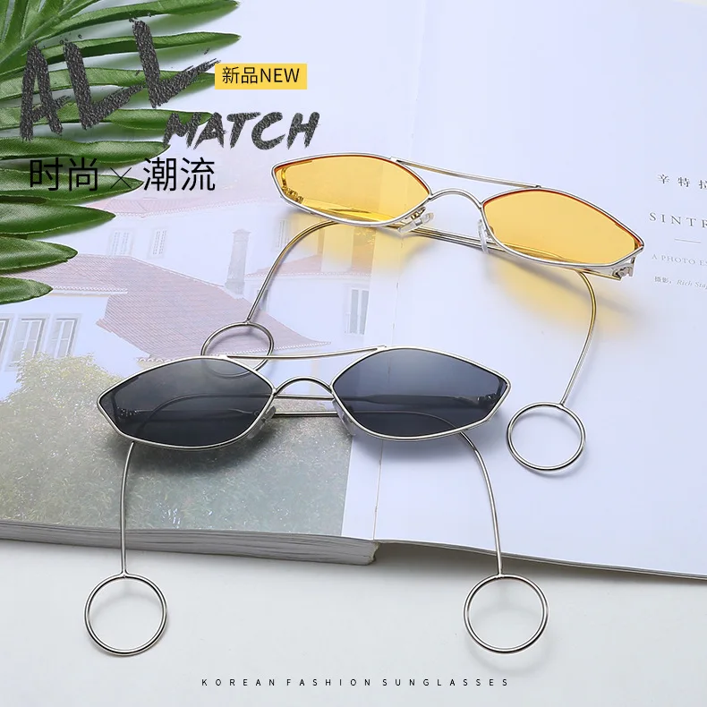 Винтажные металлические солнцезащитные очки для женщин новая мода защита глаз с