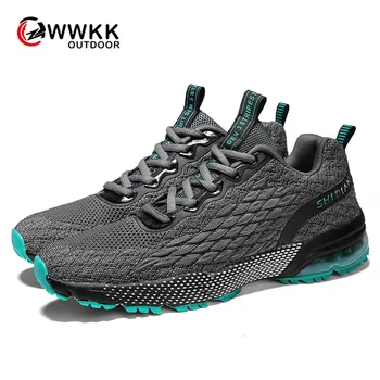 

WWKK 2020 Spring Running Shoes For Men Summer Sneakers Breathable Mesh Outdoor Sport Shoes Men Increase Lace Up Male Shoes