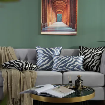 

Nordic Light Luxury Zebra Pattern Jacquard Series Pillowcase Home Decoration Accessories Cojines Decorativos Para Sofa