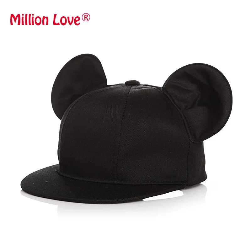 

Baby kids boy girl cotton baseball hat with flat ears black blue children cap for Spring Autumn parentï¼child hats