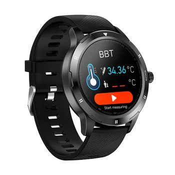 

Body Temperature Watch K15 Touch Heart Rate Blood Pressure Fitness Tracker Rotating Encoding Button Smart Bluetooth Bracelet