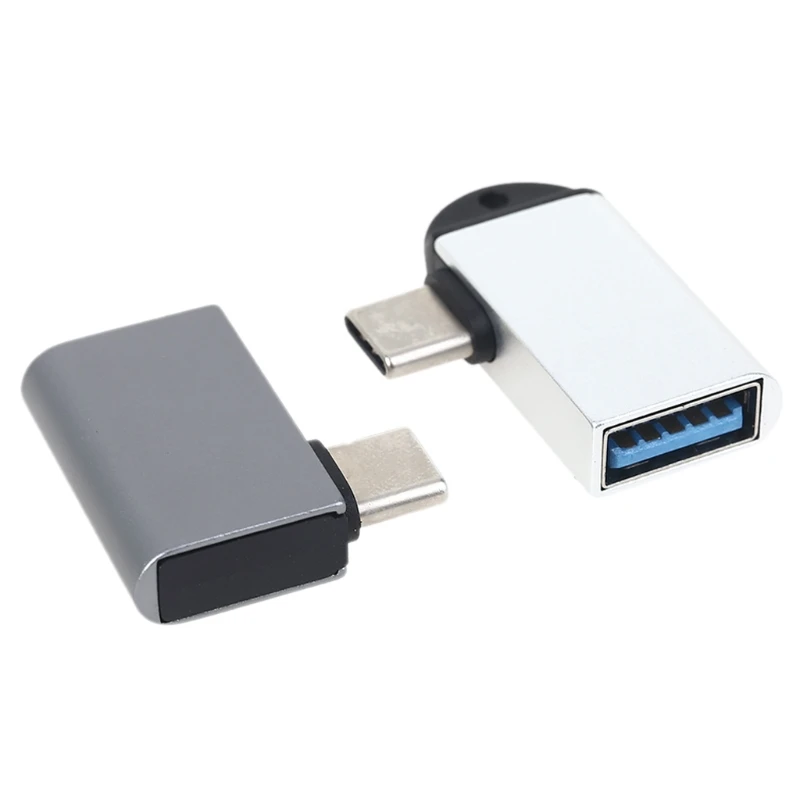 USB C to 3.0 Aluminum OTG Adapter A Female 90 Degree Type Male Converter for Smartphone Flash Drives | Мобильные телефоны и