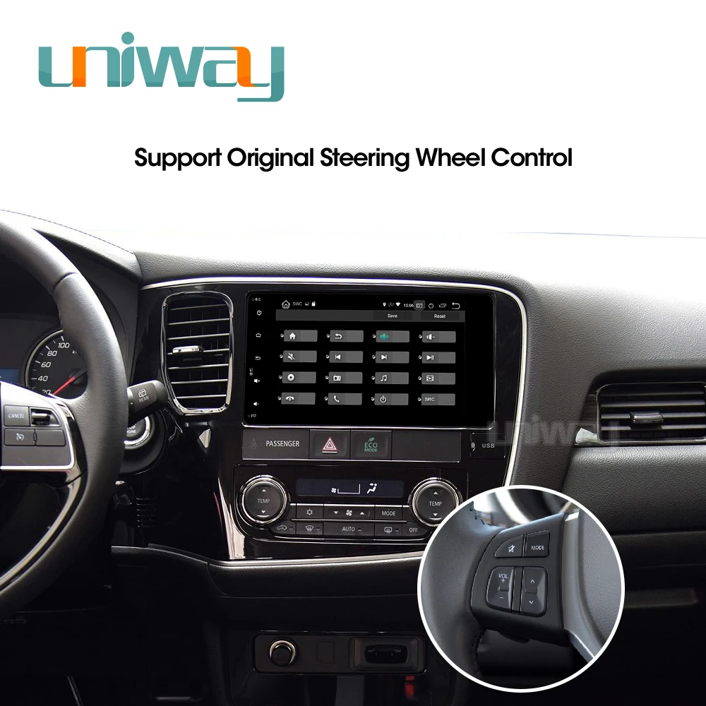 Автомобильный dvd плеер Uniway PX30 DSP 2 ГБ + 32 android 9 0 для Mitsubishi outlander lancer 2010 2012 2013 2014 2015