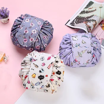 

Women Fashion Drawstring Travel Cosmetic Bag Makeup Bag Organizer Make Cosmetic Bag Case Storage Pouch Toiletry Beauty Kit Box30