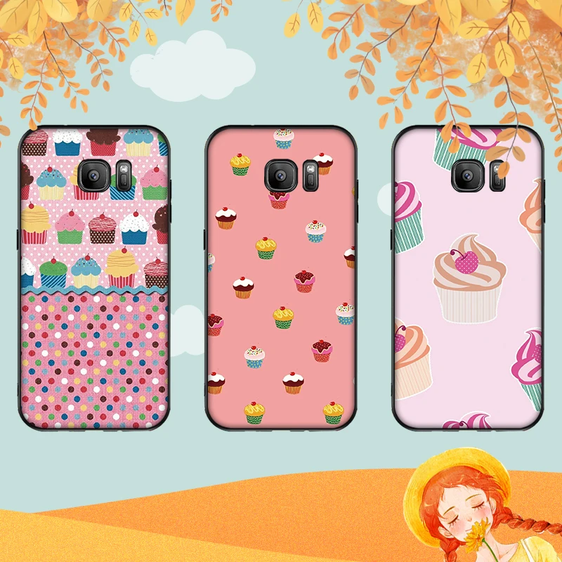 Милые для торта роскошный черный чехол samsung A3 4 5 6 plus A8 9 A10 A20 30 A40 50 A60 A70 2017 M40 J6 крышка