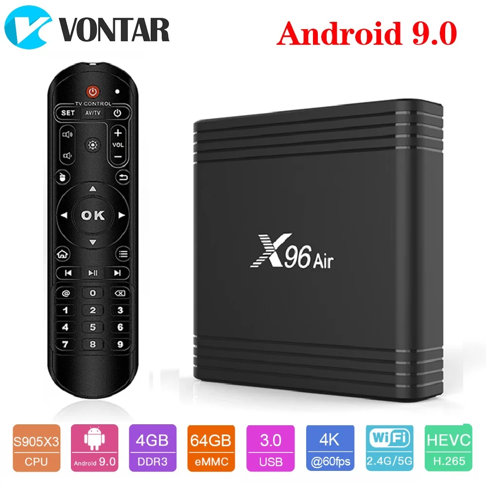 Приставка Смарт ТВ X96 Air 8K Android 2020 4 + 64 ГБ ядра Wi Fi|ТВ-приставки и медиаплееры| |