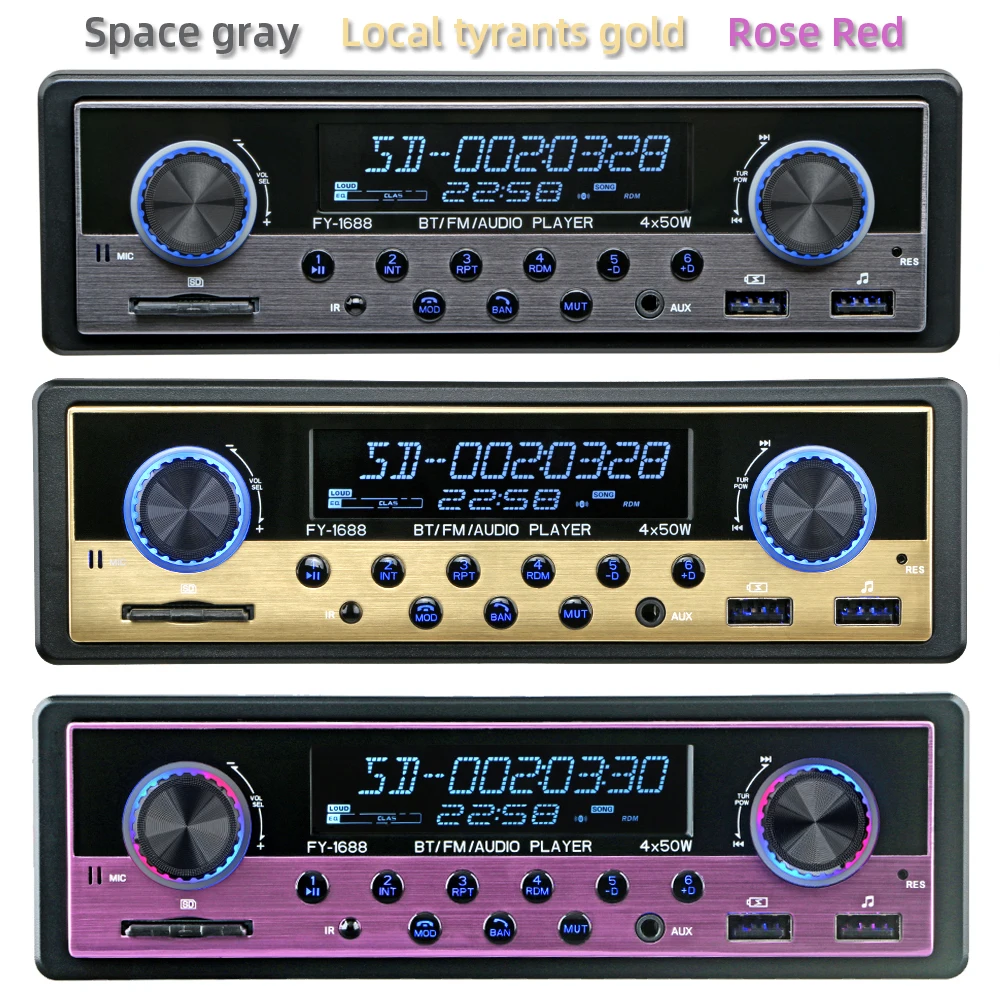 Online Autoradio 1 din Coche Radio Coche Audio estéreo Bluetooth receptor FM USB SD AUX Autostereo MP3 reproductor Multimedia Auto electrónica