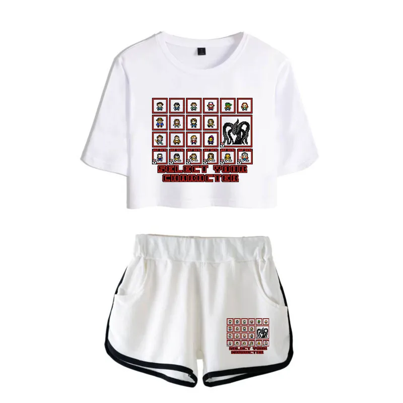 Футболка для косплея «странные вещи»; костюм Дастина для косплея; топ и шорты; Комплект для девочек; футболка для бега; спортивные шорты; костюм