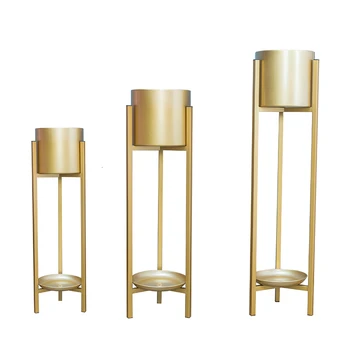 

Living Room Iron Art Metal Originality Modern Simplicity To Ground Golden Decorate Indoor Green Luo Flowerpot Shelves