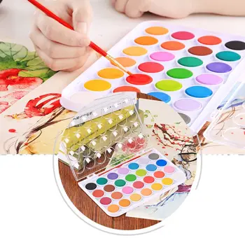 

28 Color Fundamental Watercolor Pain Set with Paint Brush Watercolor Set for Beginners and Professionals