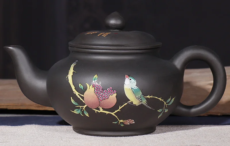 Details about   Hand Painted Yixing Teapot Handmade Purple Clay Green Tea Pot Kung Fu Tea Set 