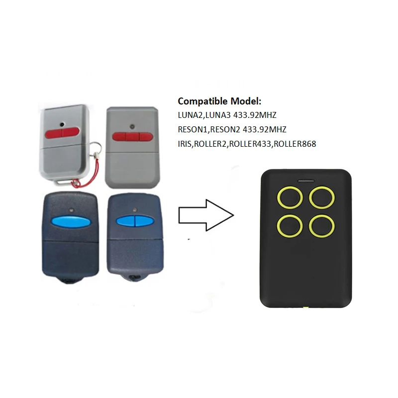 

For ERREKA garage door opener 433.92MHz rolling code fixed code