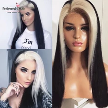 Aliexpress - Preferred Preplucked Black Blonde Highlight 13×4 Lace Front Wig Ombre Human Hair Wig Remy Transparent Lace Wigs For Women