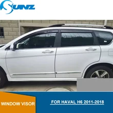 Wind Visor deflectors Rain Guards for Haval H6 2011-2018  door visor for Haval H6 2011 2012 2013 2014 2015 2016 2017 2018 SUNZ