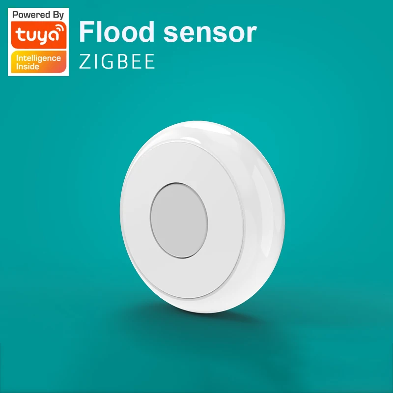 ZigBee-Sensor de inundación, Detector de fugas de agua, tanque de agua lleno de agua, alarma de conexión, aplicación remota Tuya, monitoreo, ALARMA DE SEGURIDAD PARA EL HOGAR inteligente