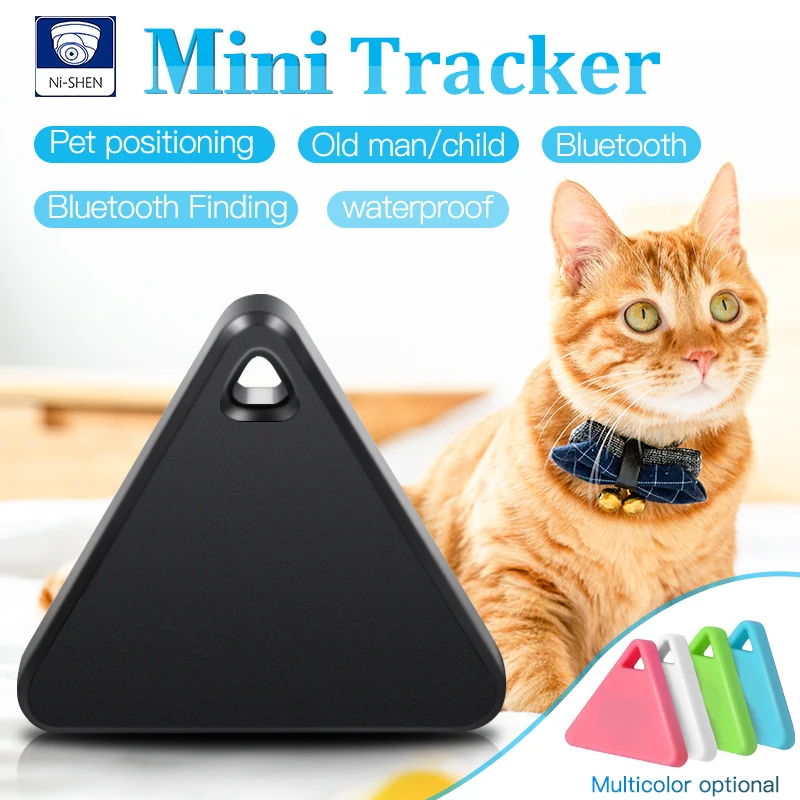 Barato Localizador de mascotas rastreador Mini GPS inteligente, dispositivo antipérdida, resistente al agua, con Bluetooth, rastreador Triangular para niños, perros y gatos, varios colores NyoOldzQQ