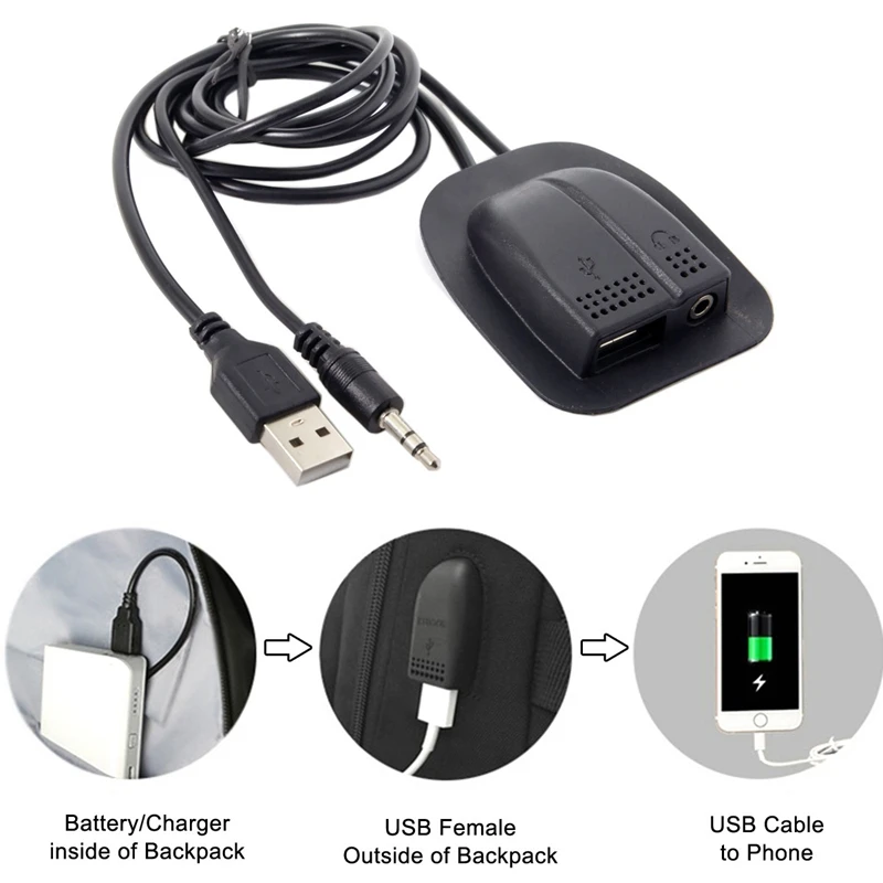 FFYY-Usb2.0 аудио 3,5 мм папа и аудио 3,5 мм крепление женский зарядный кабель практичный внешний 0,5 м для зарядки сокровище аудио
