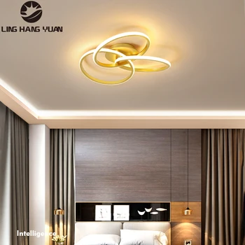

New Led Ceiling Light for Home Living room Bedroom Dining room Gold&Black Chandelier Ceiling Lamp Indoor Lighting Fixtures