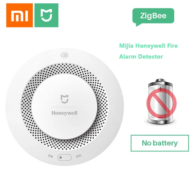 Xiaomi Mijia Honeywell пожарная сигнализация датчик дыма детектор газа работает с многофункциональным шлюзом 2 умный дом Безопасность приложение управление - Цвет: Alarm No Battery