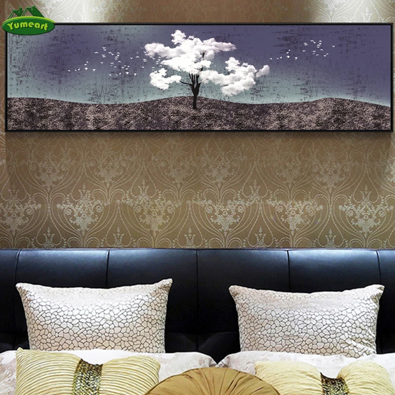 Природный пейзаж лес плакаты с деревом и принтами стены Искусство Холст Живопись