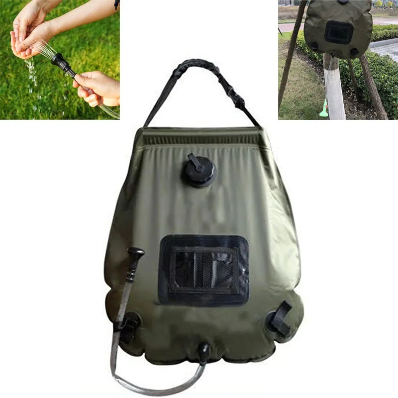 Solar Power Hot Water Bag Shower Pocket Durable Eco-Friendly Outdoor Camping Accessory Tools | Спорт и развлечения