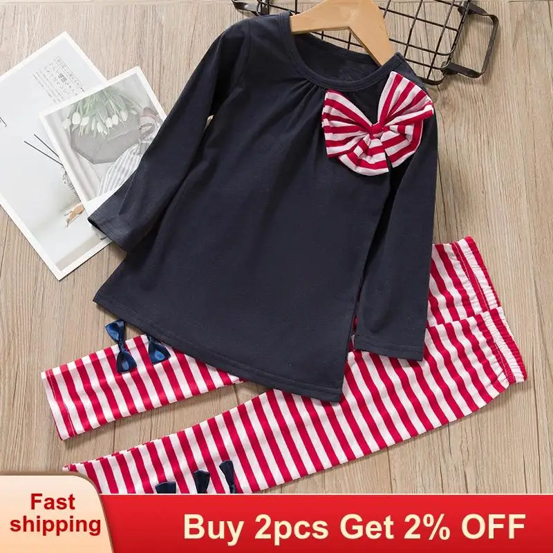 Одежда для девочек весенне-осенняя одежда Новая Модная стильная футболка в