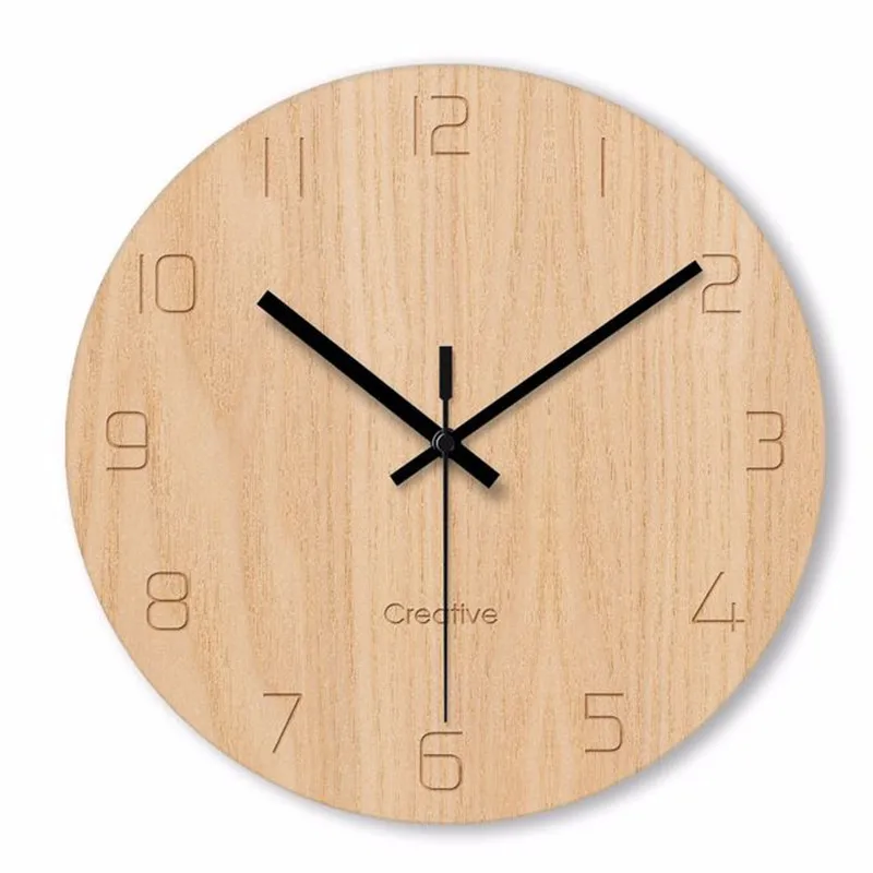 Minimalist Modern UV Stereo Art Wall Clock Bedroom Living Room Wall Clock Wall Soft Loading Clock