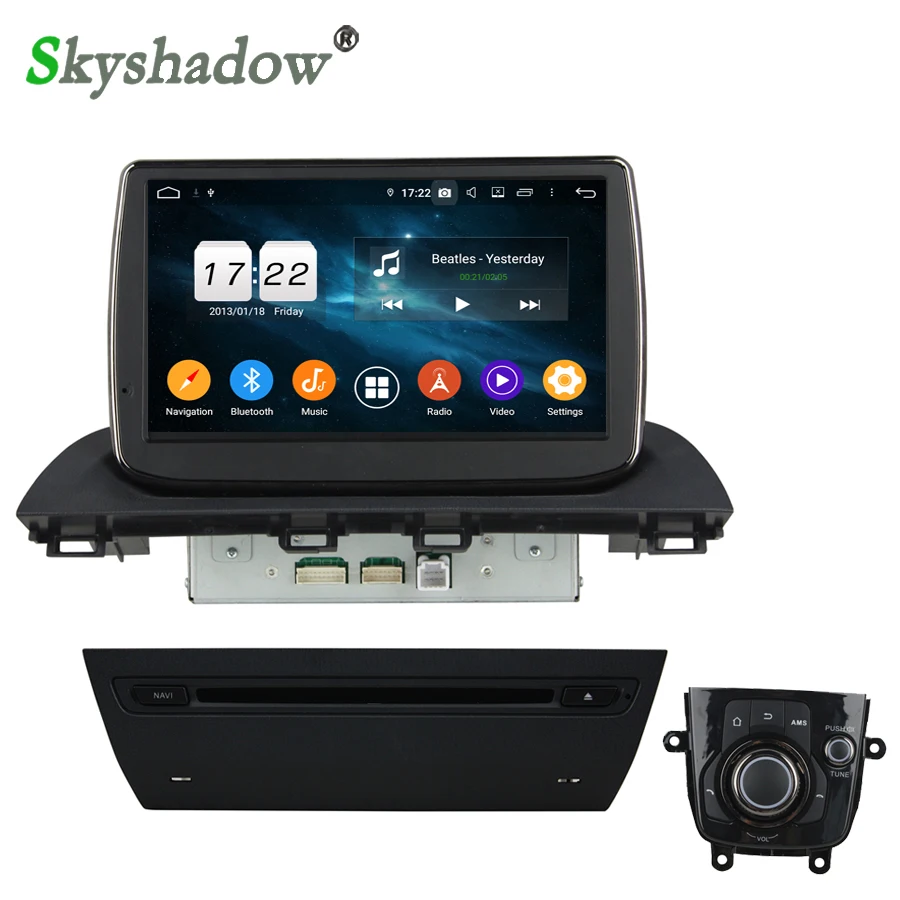 DSP IPS Android 10 Octa Core 4G + 32G Автомагнитола DVD плеер GPS Map RDS wifi LTE Bluetooth 5 0 для Mazda 3 Axela 2014