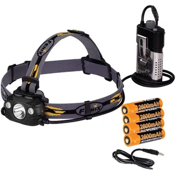

Fenix HP30R 1750 Lumen CREE LED Headlamp with 4 X Fenix 2600mAh 18650 Li-ion rechargeable batteries
