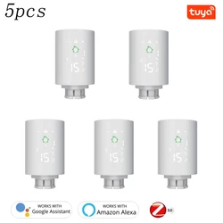 Contrôleur de température de radiateur thermostatique Programmable, Tuya Smart ZigBee, actionneur TRV, pour Alexa Google Home 
