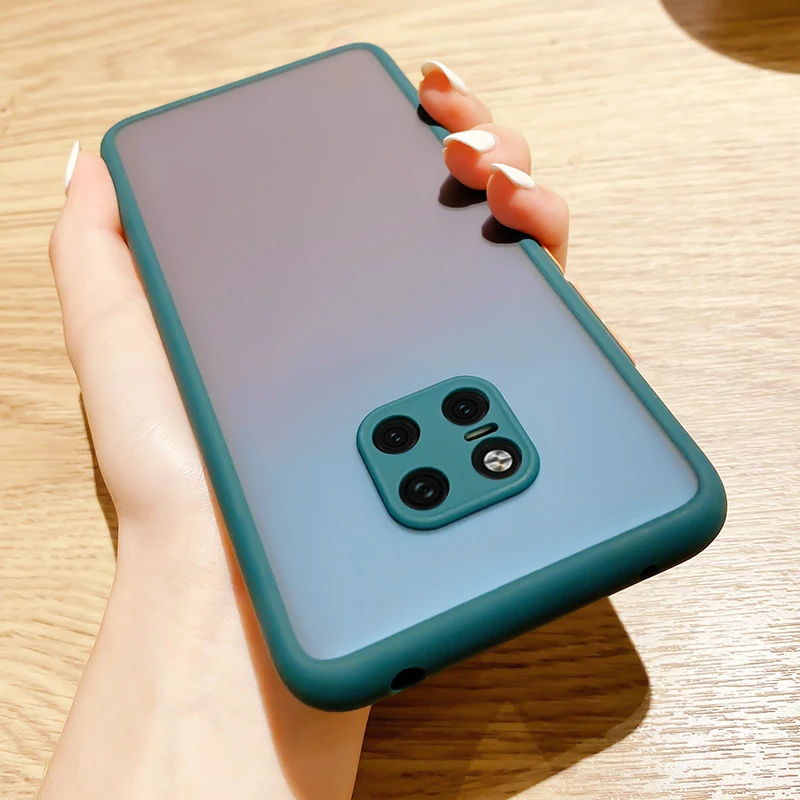 מקרה עבור Huawei Mate 20 פרו עמיד הלם מט רך קצה פשוט צבעים בוהקים כיסוי עבור Huawei Mate 20 פרו למעלה איכות קריקטורה מקרה phone cases for iphone 11 Pro Max 
