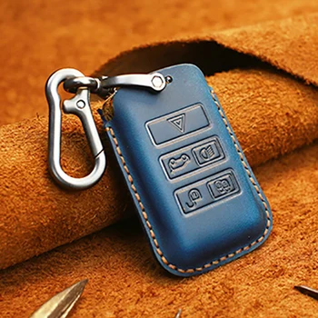 

Genuine leather car key cover case fob key holder for Land Rover Range Rover Evoque Discovery 5/Discovery Sport Jaguar E-Pace 2