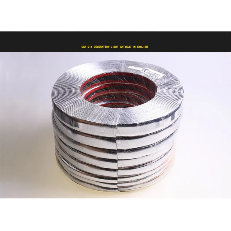 

15M DIY Car Styling Chrome Moulding Trim Strip Silver Decoration Sticker 6mm/8mm/10mm/12mm/18mm/20mm/25mm/28mm/30mm