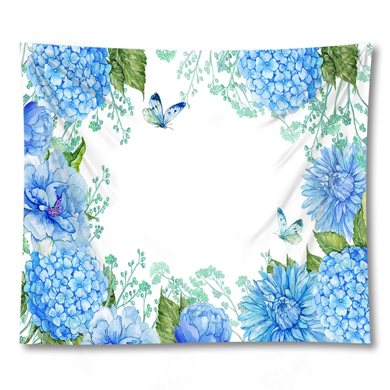 Растительный цветок гобелен настенный полиэстер одеяло Настенный декор пляжный пледы ткань коврик для йоги - Цвет: GT643
