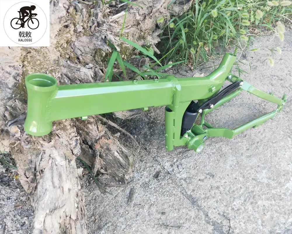 Cheap Kalosse 175mm width Full  suspension  Children  Snow  mountain bicycle  frame   20*4.0 tires Beach  folding  bike frame 2