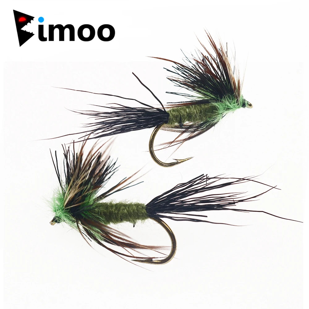 Bimoo 6 шт. #10 Green Drake Spinner Fly Trout Fishing Mayfly сухие мухи | Спорт и развлечения