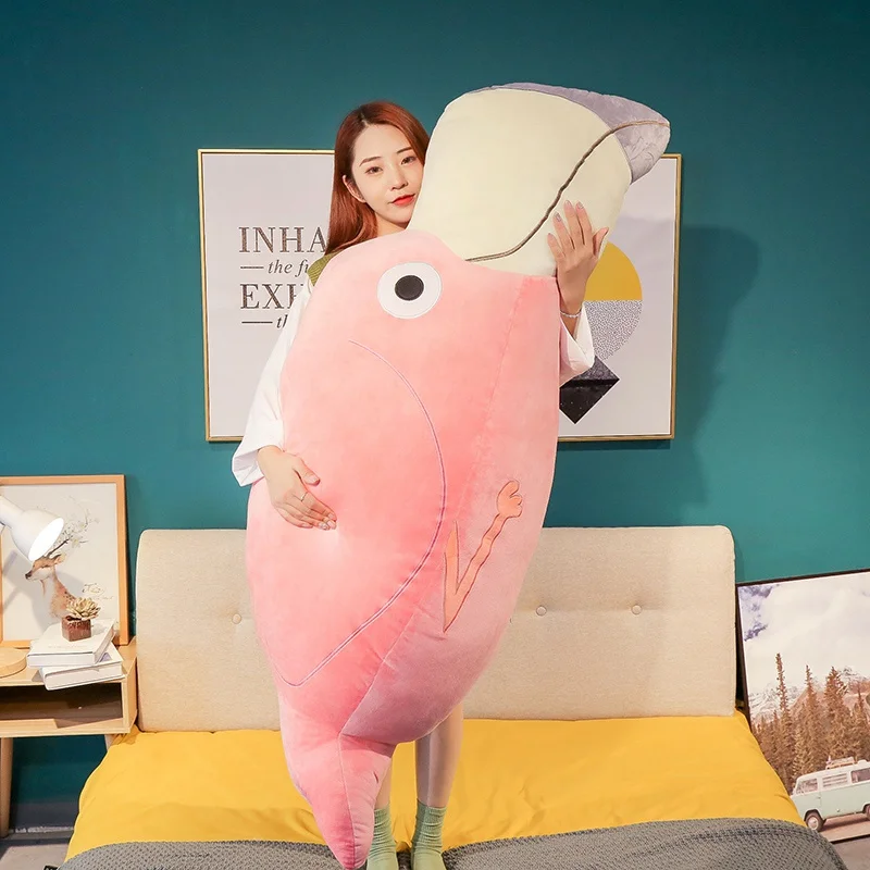 

80-120CM Cute Pink Flamingo Simulation Bird Plush Toy Stuffed Animals Plushies Toys Kawaii Soft Plushie for Children AP