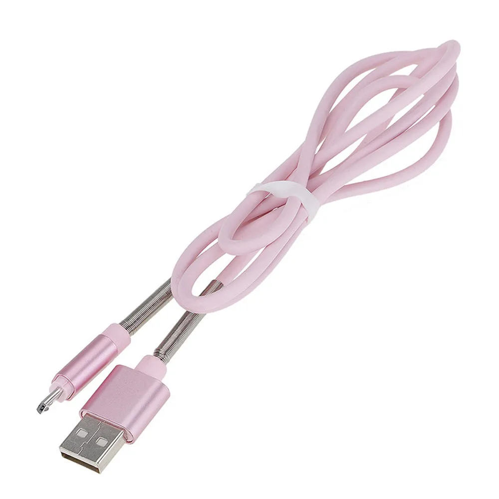 Прочный пружинный анти-сломающийся Micro USB зарядный кабель-трос для синхронизации данных телефон USB к Micro USB быстрый безопасный зарядный кабель 30