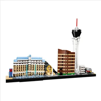 

Creativity Building Blocks Compatible 21047-1 Las Vegas Architecture Technic Bricks Gifts MOC Diy Toys For Children