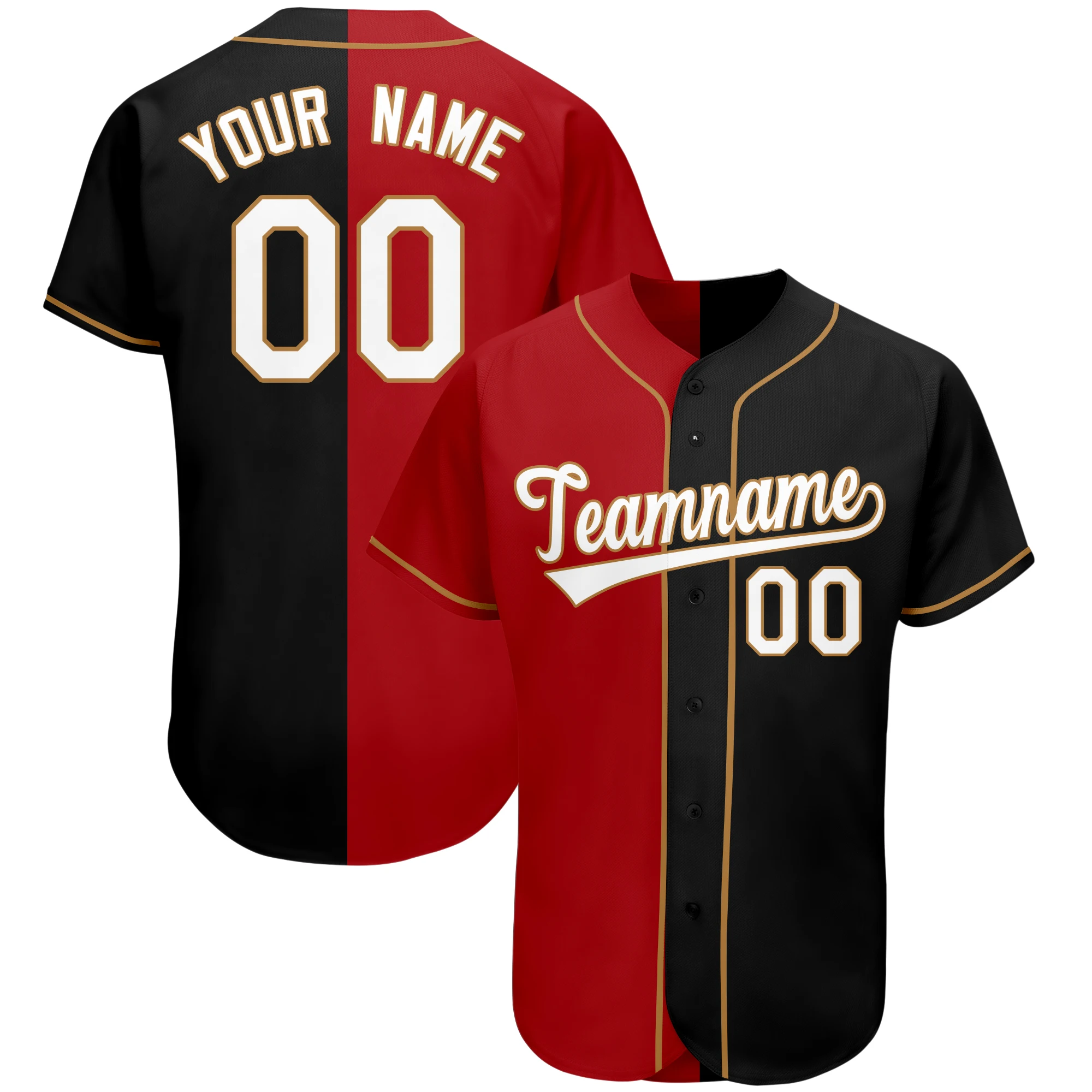 Unique Baseball Jerseys Printed Team Name Number Fashion Baseball Shirt Softball Game Training Clothes Hip hop Men/Youth