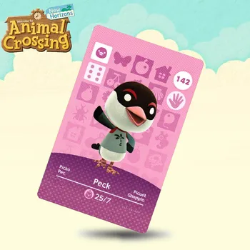 

142 Peck Animal Crossing Card Amiibo Cards Work for Switch NS 3DS Games