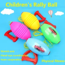 

Outdoor Toys Children Shuttle Handball Double Pull Ball Fun Game Parent-child Interaction Sensory Training Toy Gift To Child