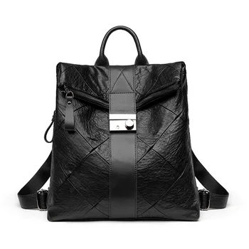 

Real Leather Backpack Women New Luxury Anti Theft Backpack School Bags for Teenage Girls Travel Simple Bag Pack